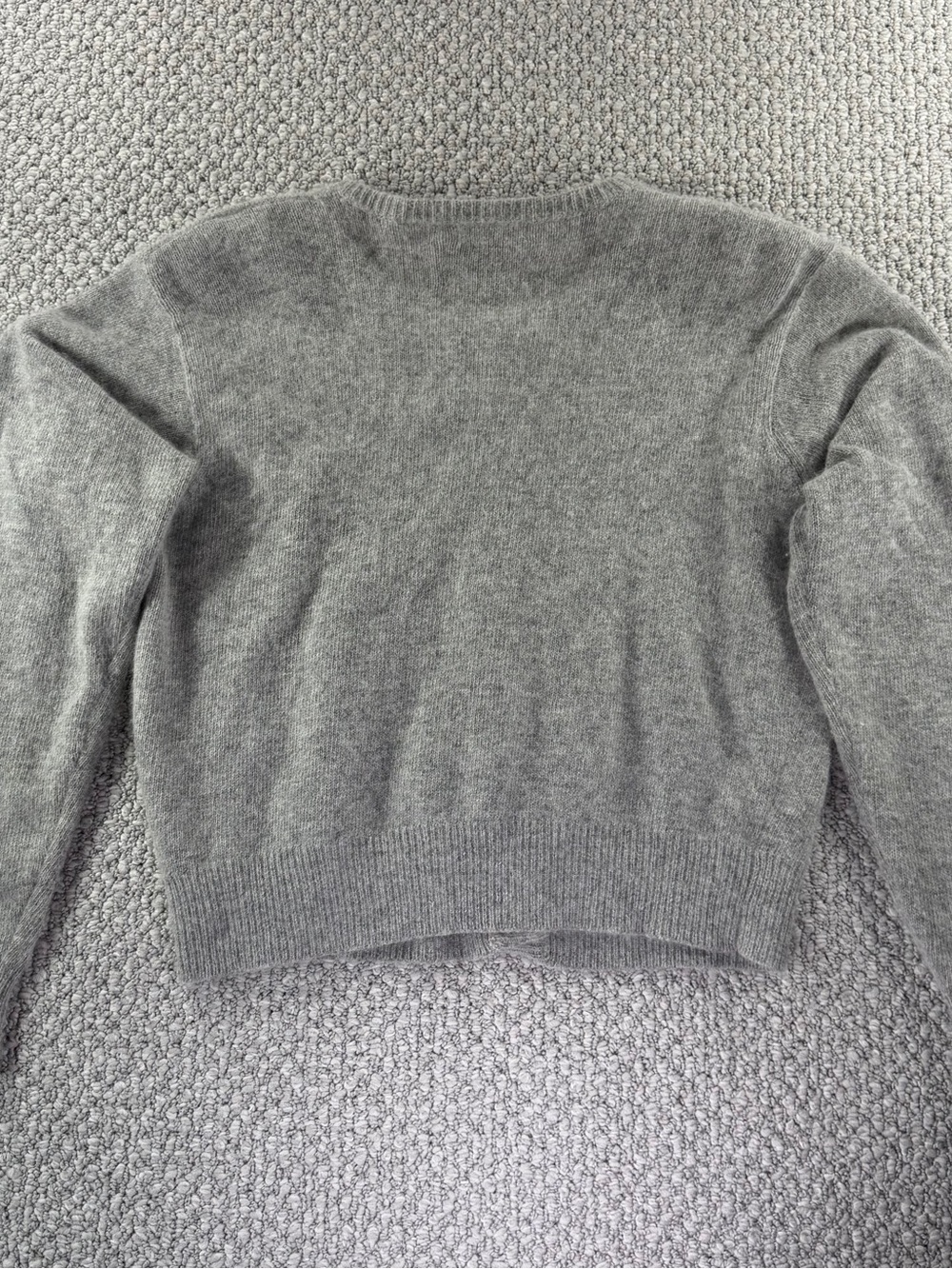 Christopher&Banks Y2K Women Vintage Rabbit Hair Hand Beaded Gray Cardigan Size M - Picture 6 of 14